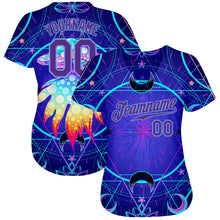 Load image into Gallery viewer, Custom 3D Pattern Design Magic Mushrooms Over Sacred Geometry Psychedelic Hallucination Authentic Baseball Jersey
