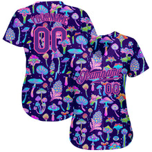 Load image into Gallery viewer, Custom 3D Pattern Design Colorful Flowers And Mushrooms Psychedelic Hallucination Authentic Baseball Jersey