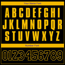 Load image into Gallery viewer, Custom Black Black-Gold Authentic Throwback Basketball Jersey