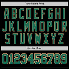 Load image into Gallery viewer, Custom Black Kelly Green-Old Gold Authentic Throwback Basketball Jersey