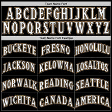 Load image into Gallery viewer, Custom Black White-Old Gold Authentic Throwback Basketball Jersey