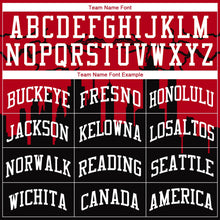 Load image into Gallery viewer, Custom Black White-Red Round Neck Sublimation Basketball Suit Jersey