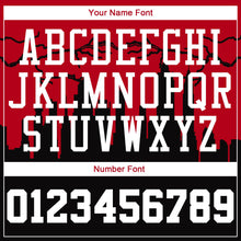 Load image into Gallery viewer, Custom Black White-Red Round Neck Sublimation Basketball Suit Jersey