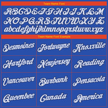 Load image into Gallery viewer, Custom Blue White-Navy Authentic Throwback Basketball Jersey