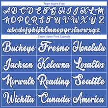 Load image into Gallery viewer, Custom Blue White-Navy Authentic Throwback Basketball Jersey