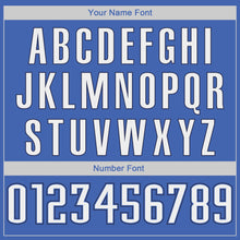 Load image into Gallery viewer, Custom Blue White-Navy Authentic Throwback Basketball Jersey