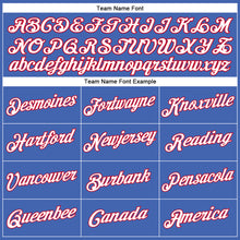 Load image into Gallery viewer, Custom Blue White-Red Authentic Throwback Basketball Jersey