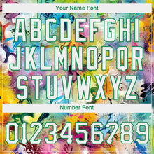 Load image into Gallery viewer, Custom Women's Graffiti Pattern White-Kelly Green Scratch 3D V-Neck Cropped Baseball Jersey