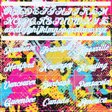 Load image into Gallery viewer, Custom Women's Graffiti Pattern White-Light Blue Bright Psychedelic 3D V-Neck Cropped Baseball Jersey