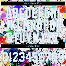 Load image into Gallery viewer, Custom Women's Graffiti Pattern White-Light Blue Splashes 3D V-Neck Cropped Baseball Jersey