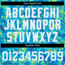 Load image into Gallery viewer, Custom Women's Graffiti Pattern White-Light Blue Scratch 3D V-Neck Cropped Baseball Jersey