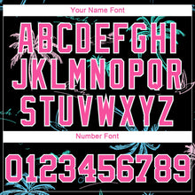 Load image into Gallery viewer, Custom Women's Black Pink-White Hawaii Palm Trees 3D V-Neck Cropped Baseball Jersey