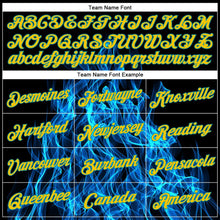 Load image into Gallery viewer, Custom Women's Black Gold-Aqua Flame 3D V-Neck Cropped Baseball Jersey