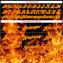 Load image into Gallery viewer, Custom Women's Black Gold-Red Flame 3D V-Neck Cropped Baseball Jersey