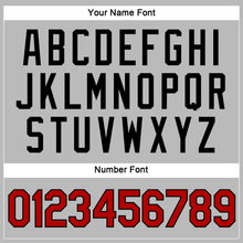 Load image into Gallery viewer, Custom Women's Gray Red-Black V-Neck Cropped Baseball Jersey