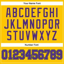 Load image into Gallery viewer, Custom Gold Purple-Silver Gray Authentic Throwback Basketball Jersey