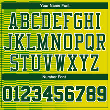 Load image into Gallery viewer, Custom Gold Green-White Round Neck Sublimation Basketball Suit Jersey