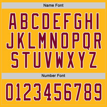Load image into Gallery viewer, Custom Gold Maroon-White Hockey Jersey
