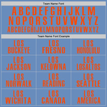 Load image into Gallery viewer, Custom Light Blue Orange Performance Golf Polo Shirt