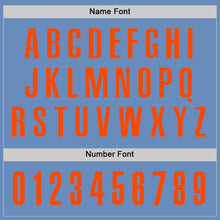 Load image into Gallery viewer, Custom Light Blue Orange Performance Golf Polo Shirt