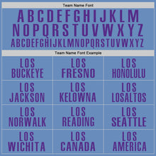 Load image into Gallery viewer, Custom Light Blue Purple Performance Golf Polo Shirt