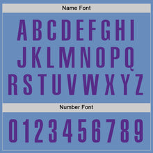 Load image into Gallery viewer, Custom Light Blue Purple Performance Golf Polo Shirt