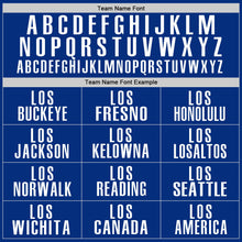 Load image into Gallery viewer, Custom Royal White Performance Golf Polo Shirt