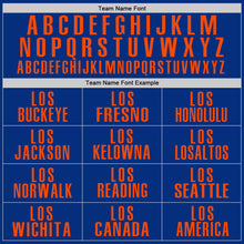 Load image into Gallery viewer, Custom Royal Orange Performance Golf Polo Shirt