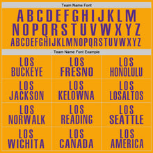 Load image into Gallery viewer, Custom Gold Purple Performance Golf Polo Shirt