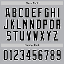 Load image into Gallery viewer, Custom Gray Black-White Hockey Jersey