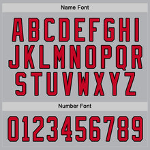 Load image into Gallery viewer, Custom Gray Red-Black Hockey Jersey