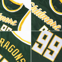 Load image into Gallery viewer, Custom Hunter Green White-Purple Authentic Throwback Basketball Jersey