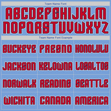 Load image into Gallery viewer, Custom Light Blue Red-Navy Authentic Throwback Basketball Jersey