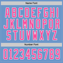 Load image into Gallery viewer, Custom Light Blue Pink-White Hockey Jersey