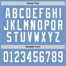 Load image into Gallery viewer, Custom Light Blue White-Gray Hockey Jersey