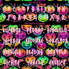 Load image into Gallery viewer, Custom 3D Pattern Bright Multicolored Halloween Pumpkins And Bats Long Sleeve Performance T-Shirt