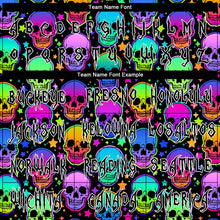 Load image into Gallery viewer, Custom 3D Pattern Bright Multicolored Halloween Skulls Long Sleeve Performance T-Shirt