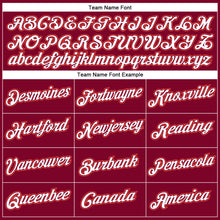 Load image into Gallery viewer, Custom Maroon White-Orange Authentic Throwback Basketball Jersey