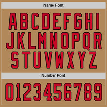 Load image into Gallery viewer, Custom Old Gold Red-Black Hockey Jersey