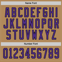 Load image into Gallery viewer, Custom Old Gold Purple-Black Hockey Jersey
