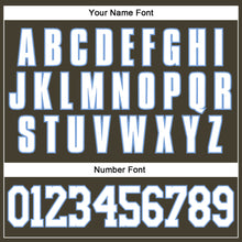 Load image into Gallery viewer, Custom Olive White-Light Blue Authentic Throwback Basketball Jersey