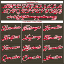 Load image into Gallery viewer, Custom Olive Red-White Authentic Throwback Basketball Jersey