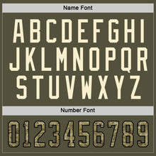 Load image into Gallery viewer, Custom Olive Camo Black-Cream Salute To Service Hockey Jersey