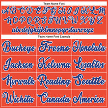 Load image into Gallery viewer, Custom Orange Royal-White Authentic Throwback Basketball Jersey