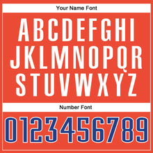 Load image into Gallery viewer, Custom Orange Royal-White Authentic Throwback Basketball Jersey