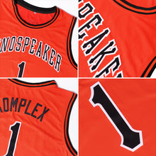 Load image into Gallery viewer, Custom Orange Navy-Gold Authentic Throwback Basketball Jersey