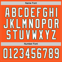 Load image into Gallery viewer, Custom Orange White-Green Hockey Jersey