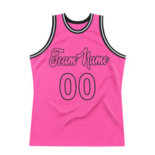 Load image into Gallery viewer, Custom Pink Pink-Black Authentic Throwback Basketball Jersey
