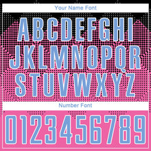 Load image into Gallery viewer, Custom Pink Light Blue Black-White Round Neck Sublimation Basketball Suit Jersey