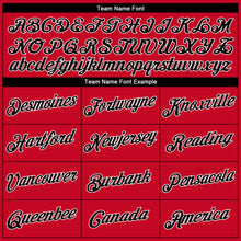 Load image into Gallery viewer, Custom Red Black-Red Authentic Throwback Basketball Jersey